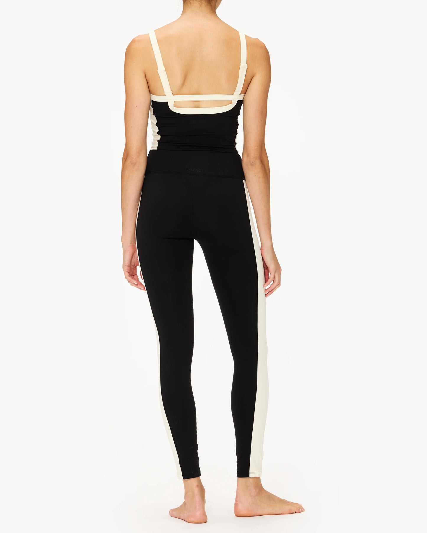 L Space Sidelines Legging: Black\Cream