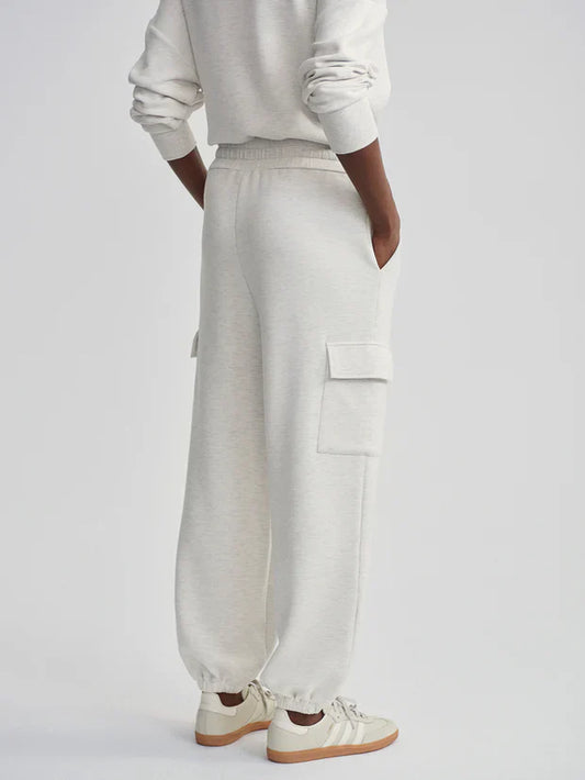 Varley The Cargo Pant: Ivory Marl