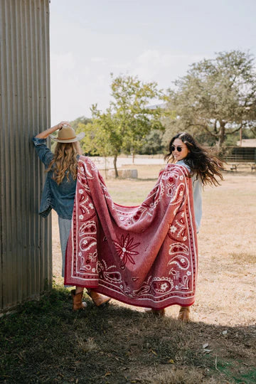 ChappyWrap - Vintage Red Bandana Blanket
