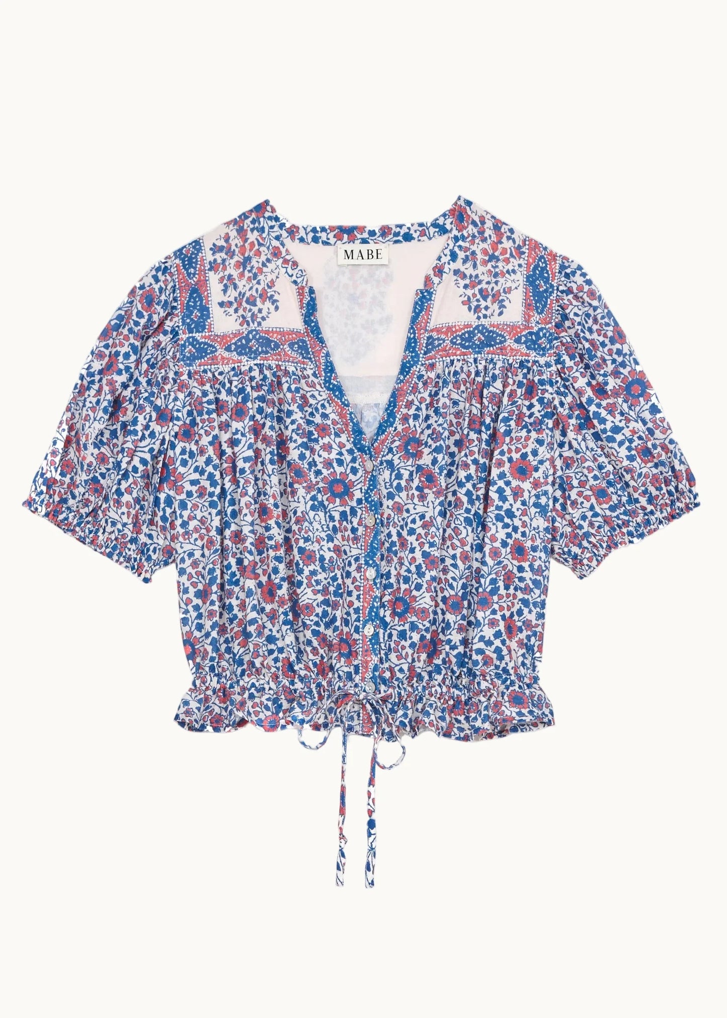 M.A.B.E. Della Print Short Sleeve Top