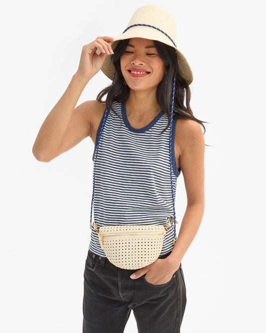 Clare V. - Petite Fanny Rattan Cream