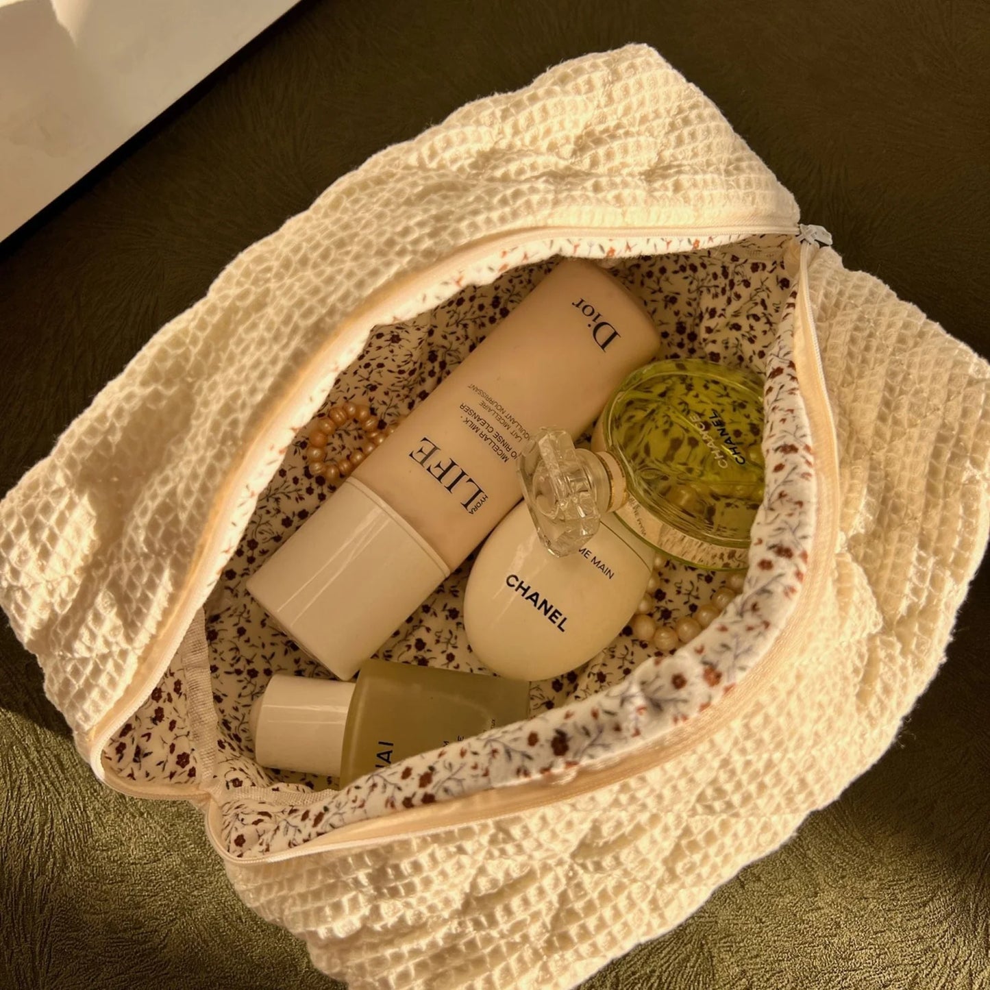 Moon Nude - Cream Large Makeup Bag