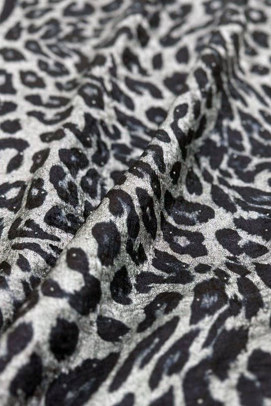 Able - Rhinestone Leopard Satin Skirt