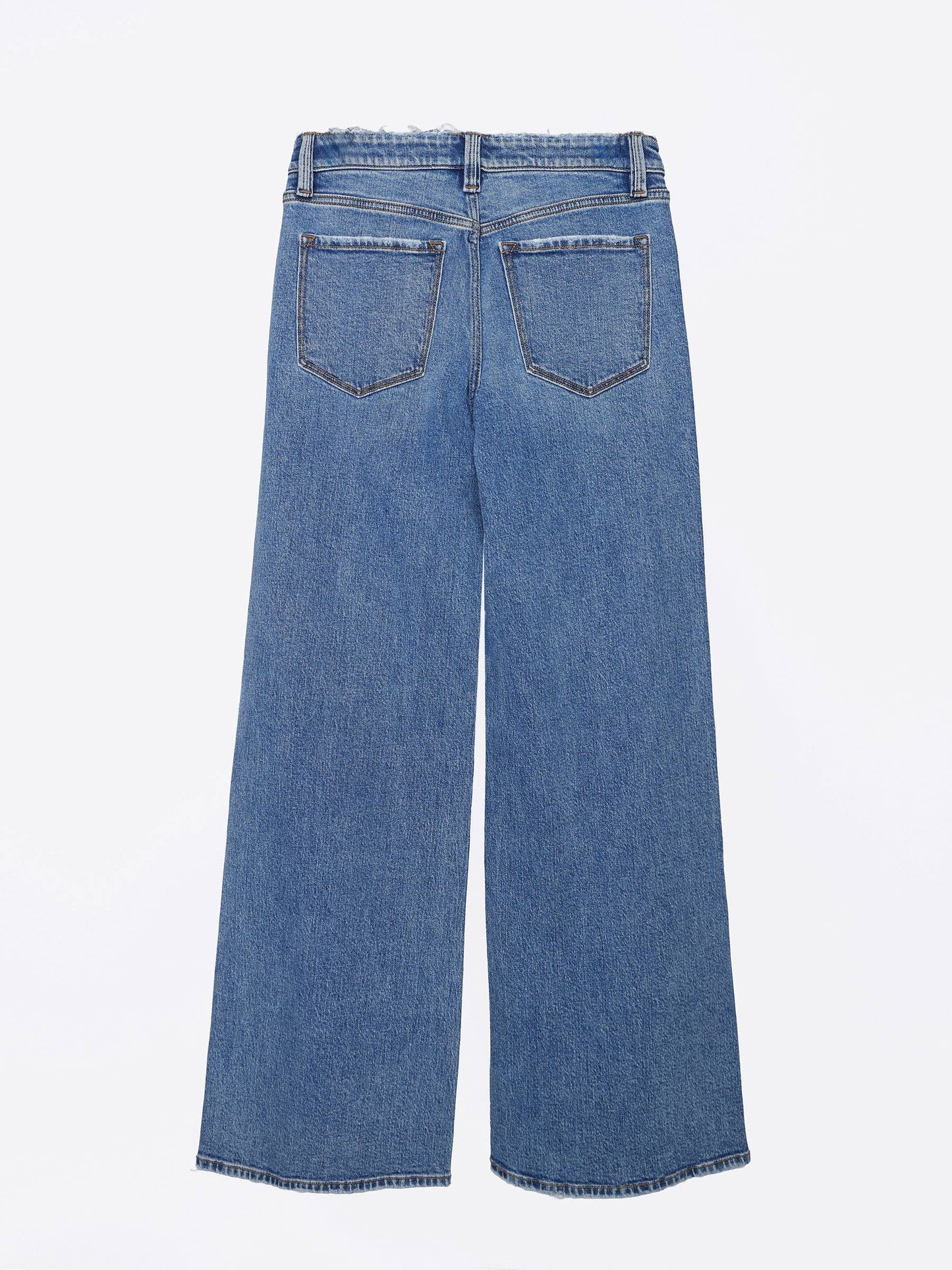 Flying Monkey - Mid Rise Twisted Wide Leg Jeans