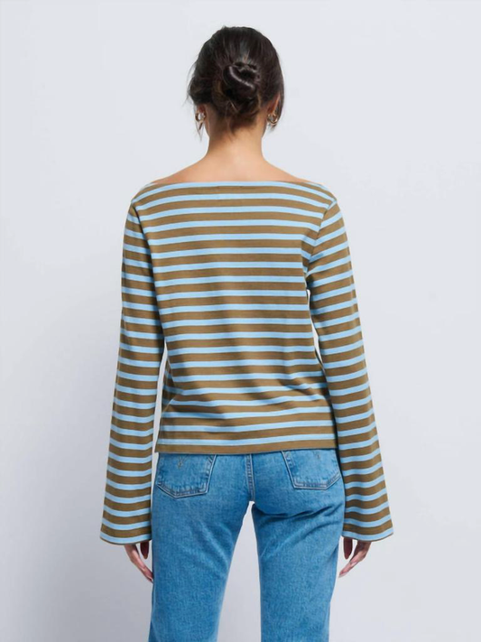 Nation-Bryce Stripe Boatneck Capers Prato Stripe