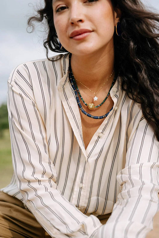 Noonday Collection - Heishi Necklace, Deep Indigo