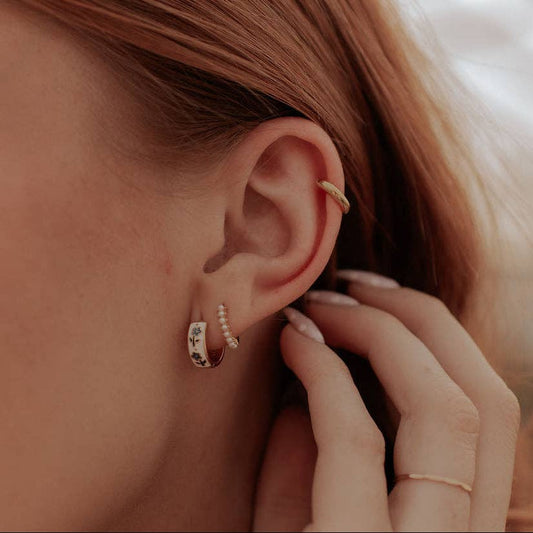 Mauve Jewelry Co. - Daphne Tea Cup Hoops: Gold