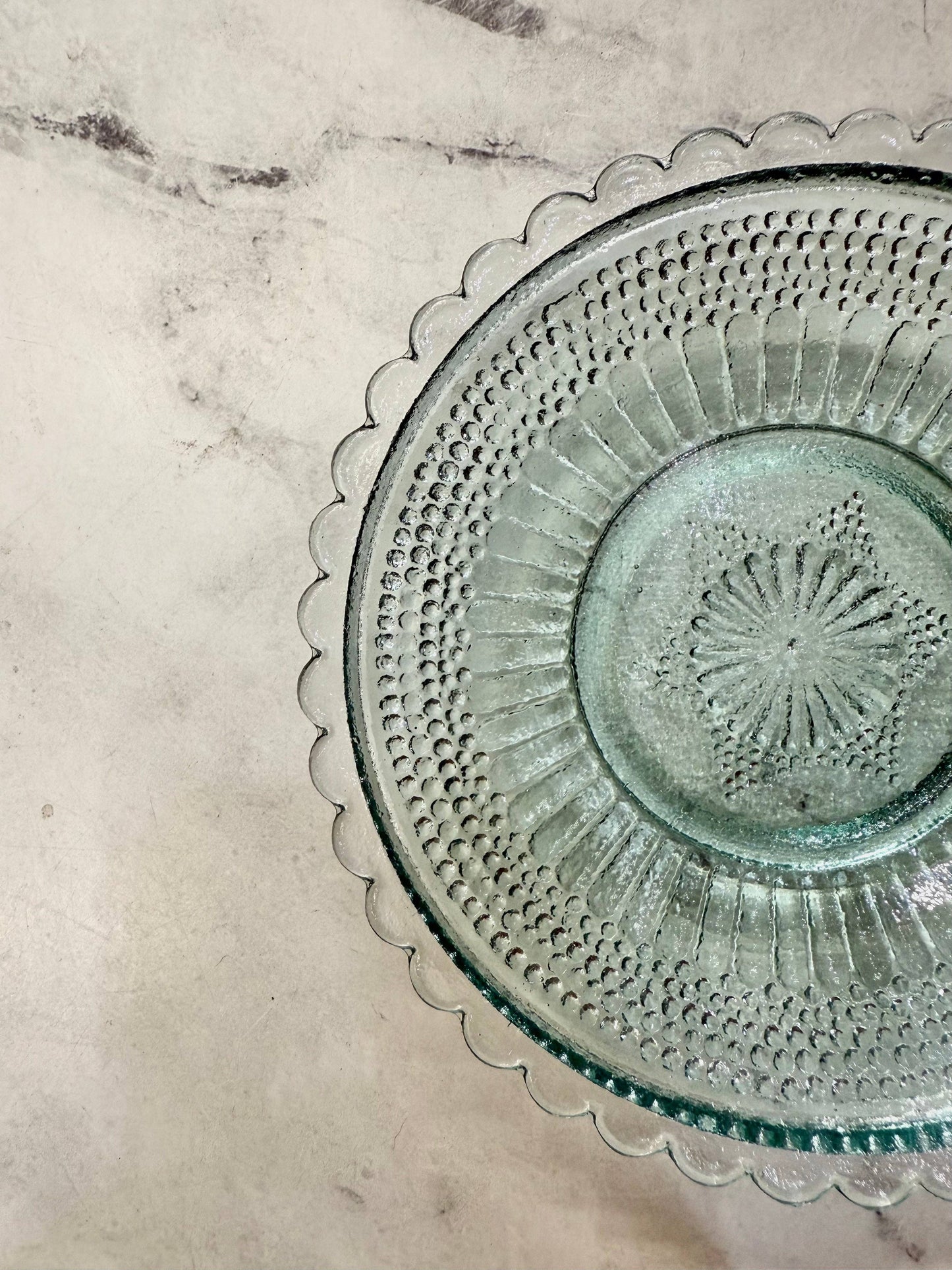 Hand-pressed Glass Dish