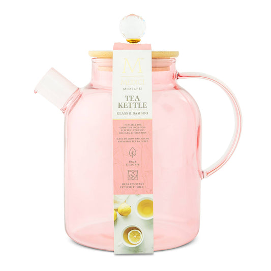 Core Home - 58oz Glass/Bamboo Kettle - RWT