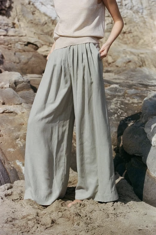a. ren by together Berdux Wide Leg Pant Pewter