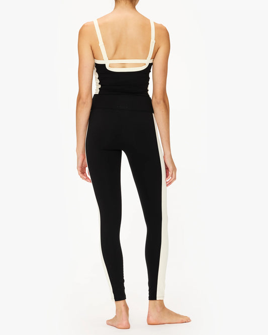 L Space Sidelines Legging: Black\Cream
