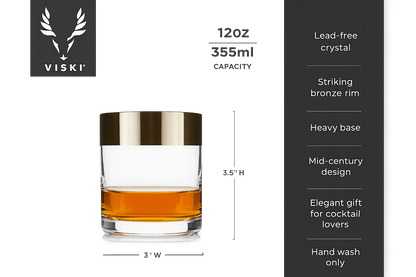 Viski - Irving Crystal Lowball Tumblers