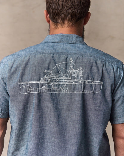 Filson - Embroidered Chambray Short Sleeve Shirt