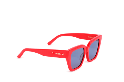 Clare V Heather Sunglasses Red