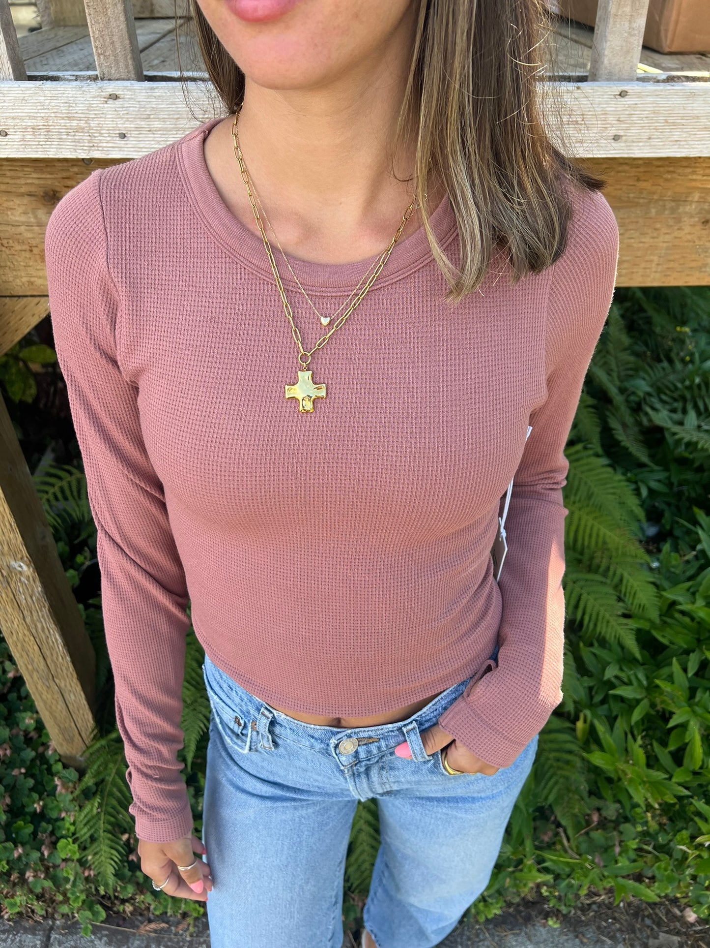 Cream Yoga Avery Thermal Top