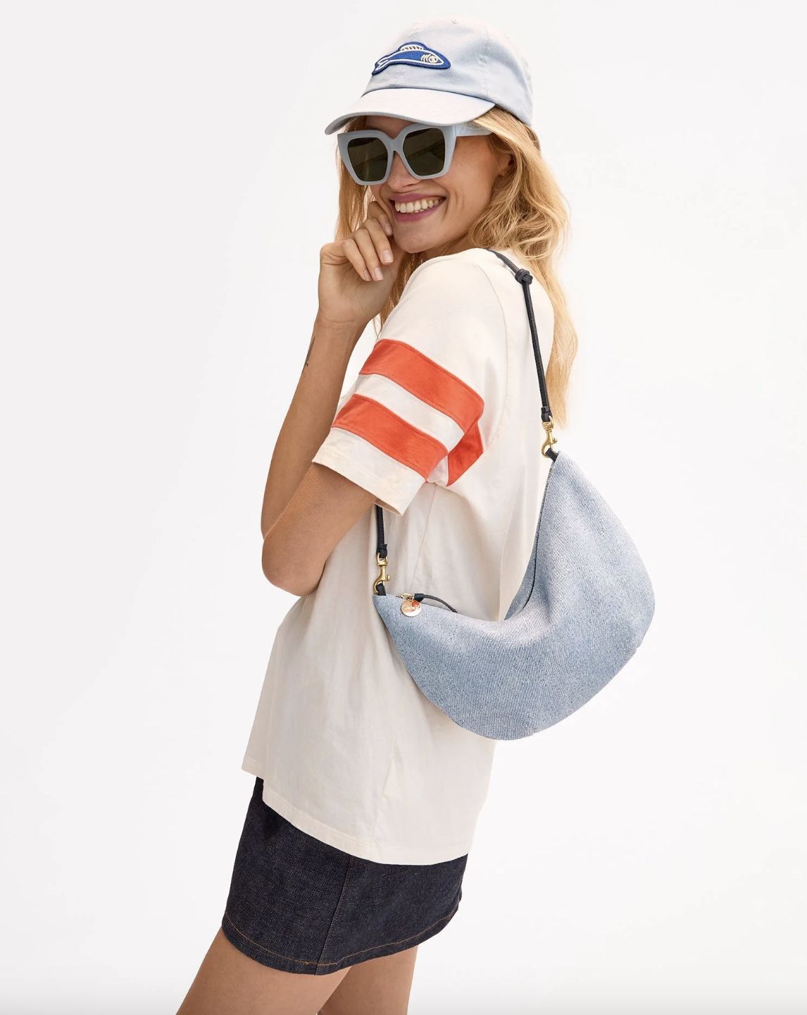Clare V - Lune Denim Purse