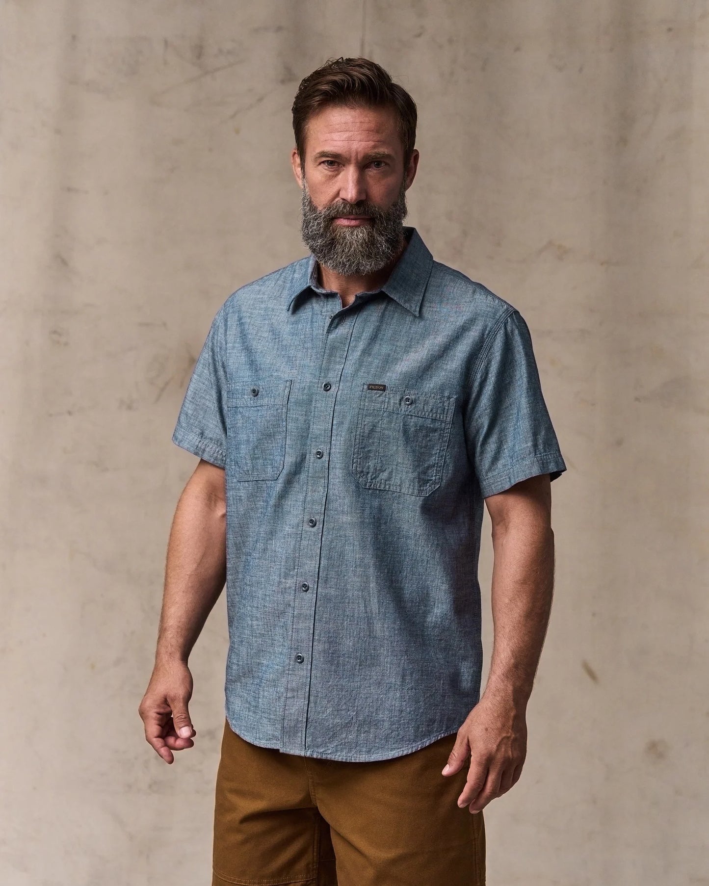 Filson - Embroidered Chambray Short Sleeve Shirt