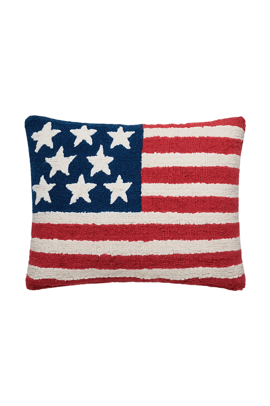 Peking Handicraft - USA Flag Hook Pillow