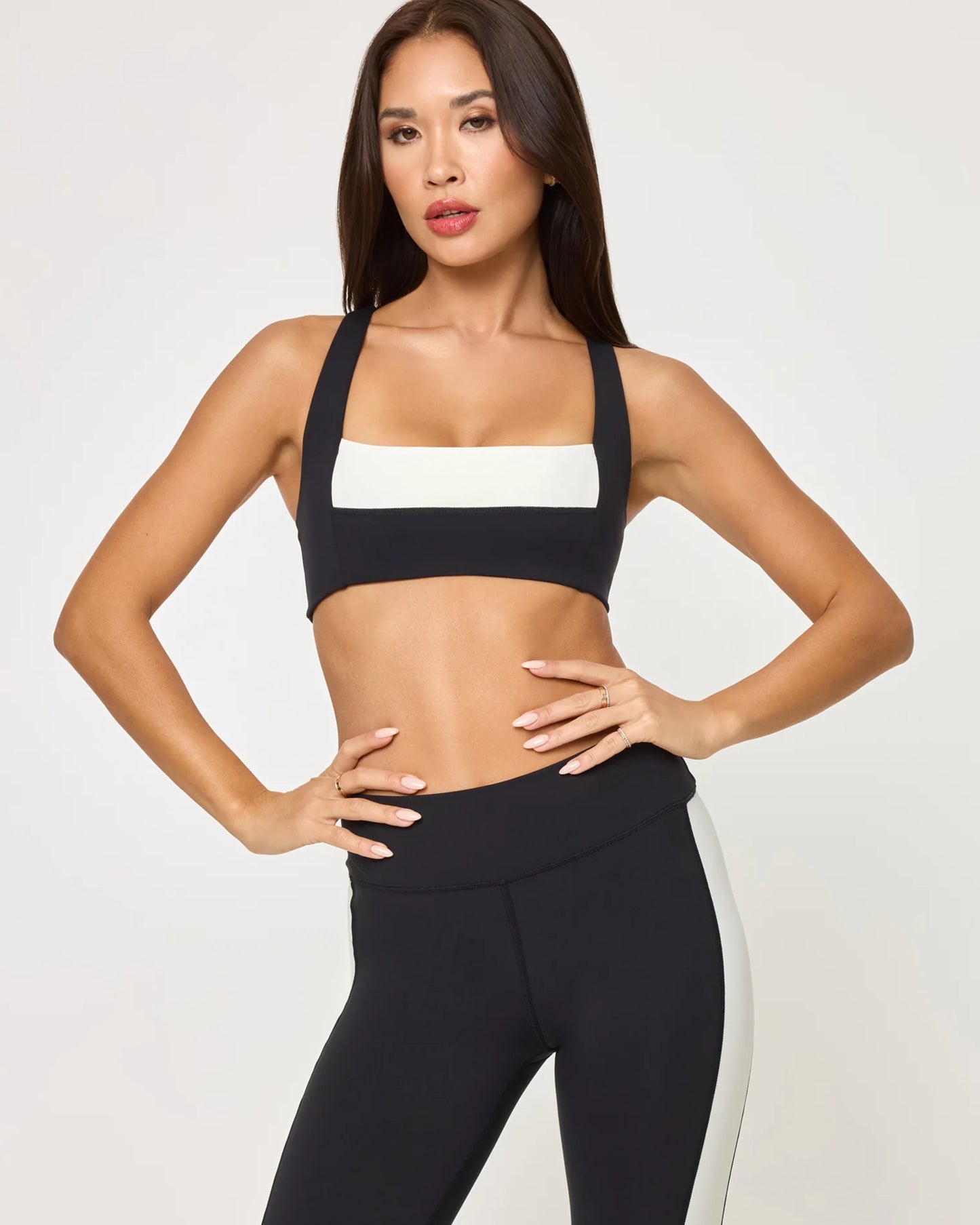 L Space Uppercut Bra: Black\Cream