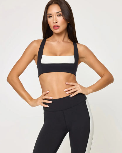L Space Uppercut Bra: Black\Cream