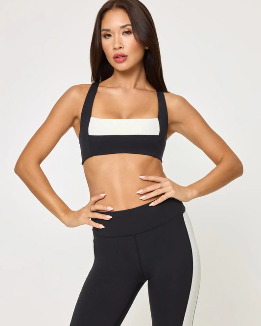 L Space Uppercut Bra: Black\Cream