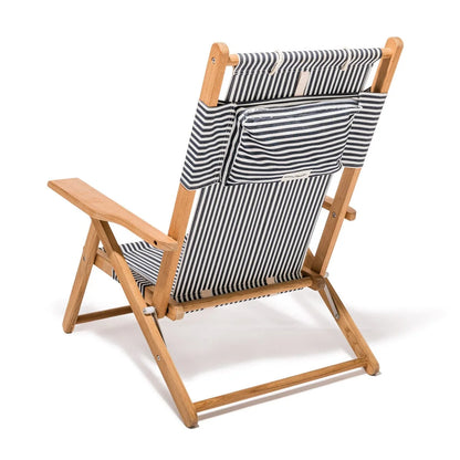 Business & Pleasure Co The Tommy Chair in Laurens Navy Stripe