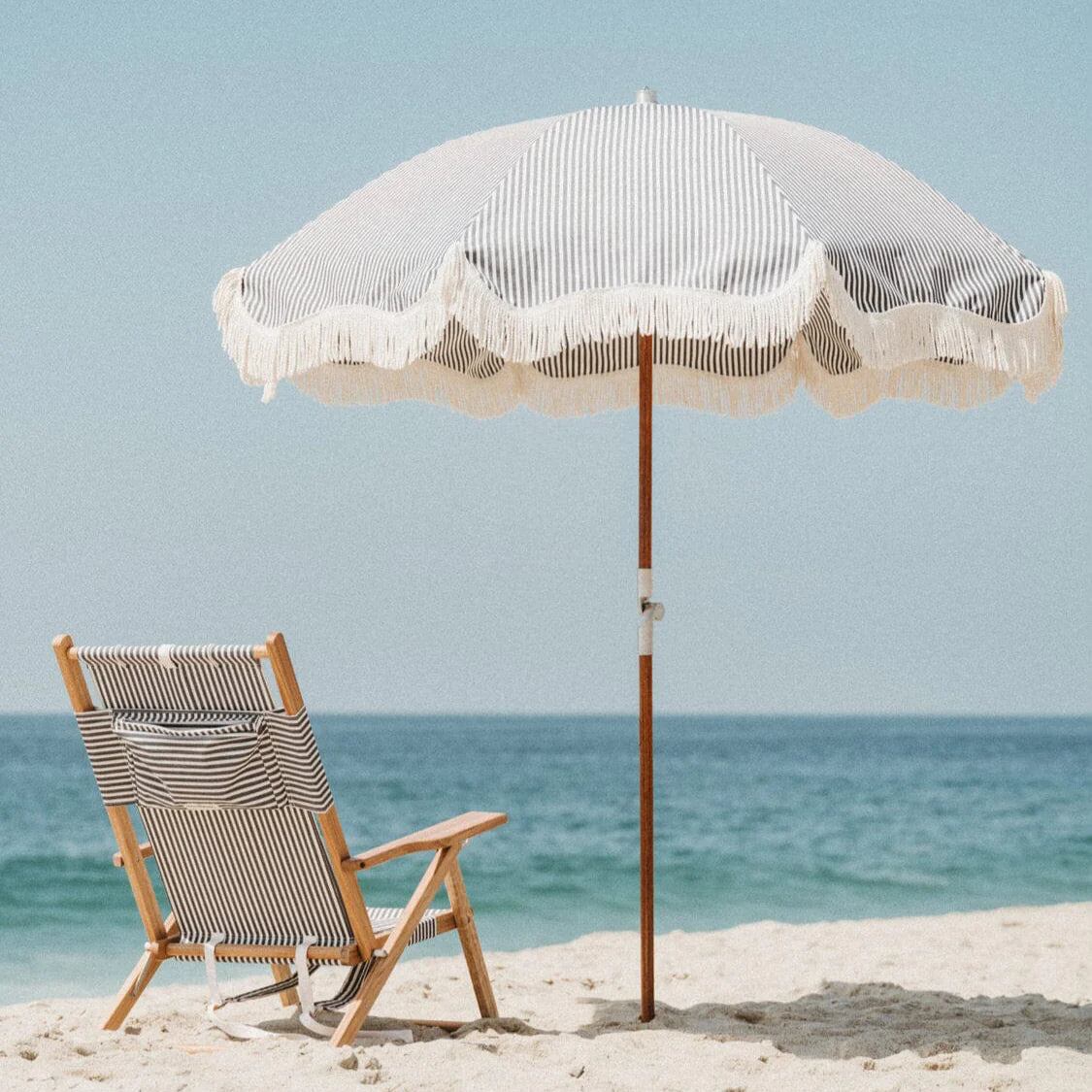 Business & Pleasure Co The Tommy Chair in Laurens Navy Stripe