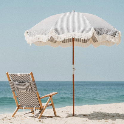 Business & Pleasure Co The Tommy Chair in Laurens Navy Stripe