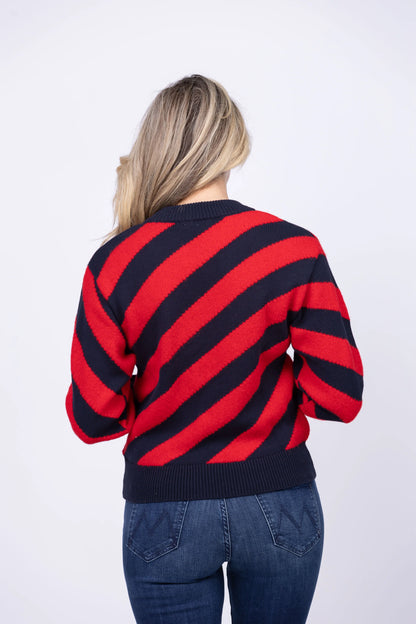 Nation Fabienne Stripe Sweater Red Regatta Stripe
