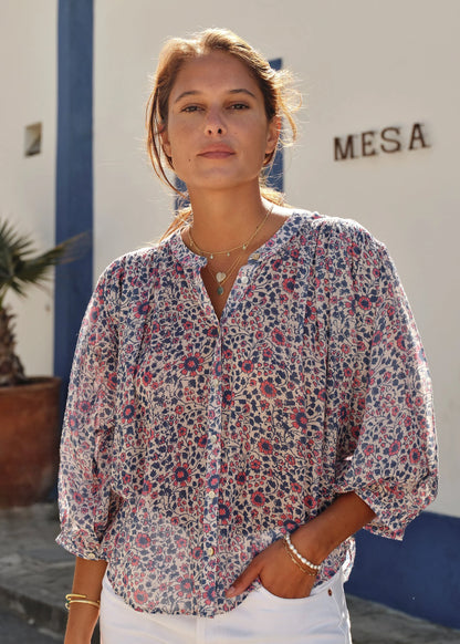 M.A.B.E. Della Print Long Sleeve Top