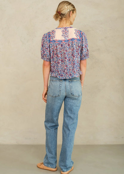 M.A.B.E. Della Print Short Sleeve Top