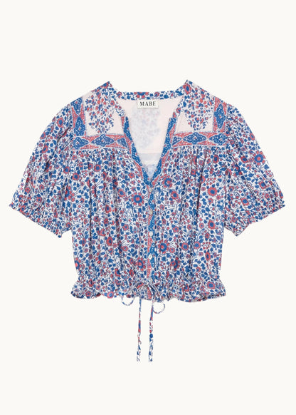 M.A.B.E. Della Print Short Sleeve Top