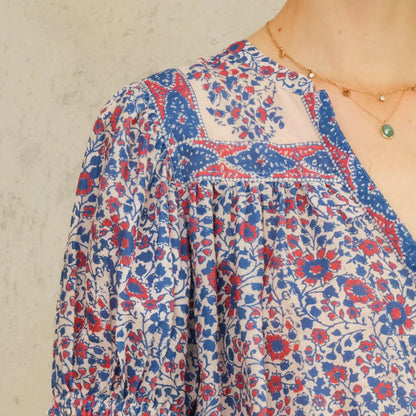 M.A.B.E. Della Print Short Sleeve Top