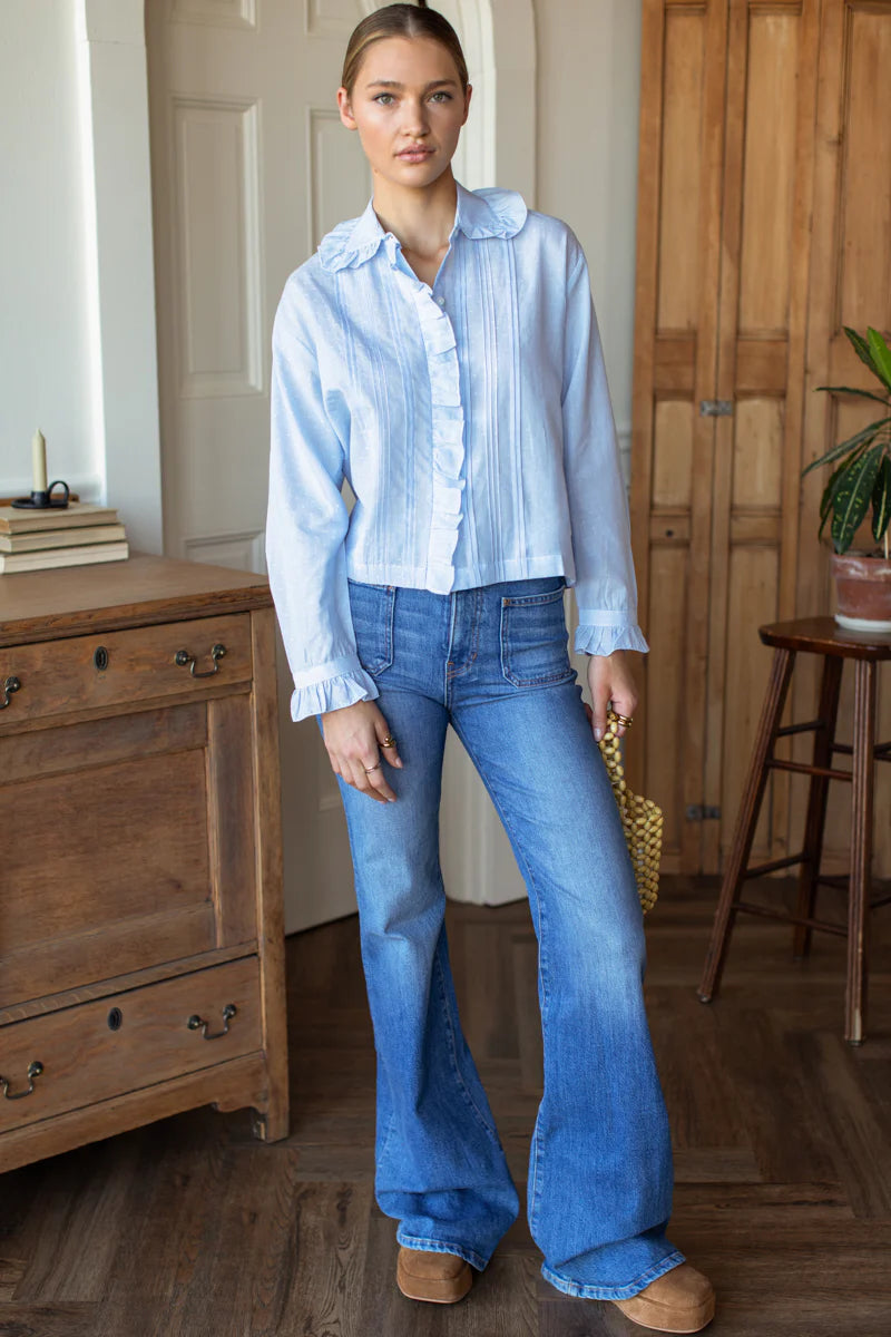 Emerson Fry - French Heirloom Shirt: Azure Clouds