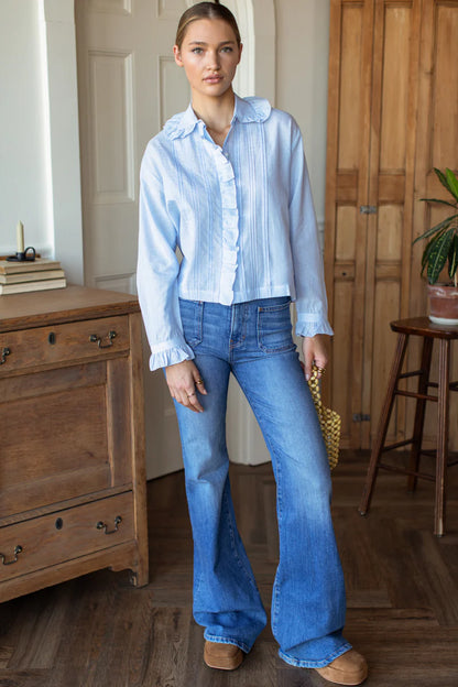 Emerson Fry - French Heirloom Shirt: Azure Clouds