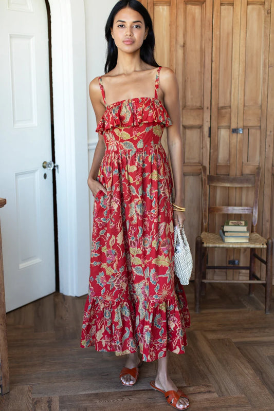 Emerson Fry - Tomas Maxi Dress: Pompeian Blooms Organic