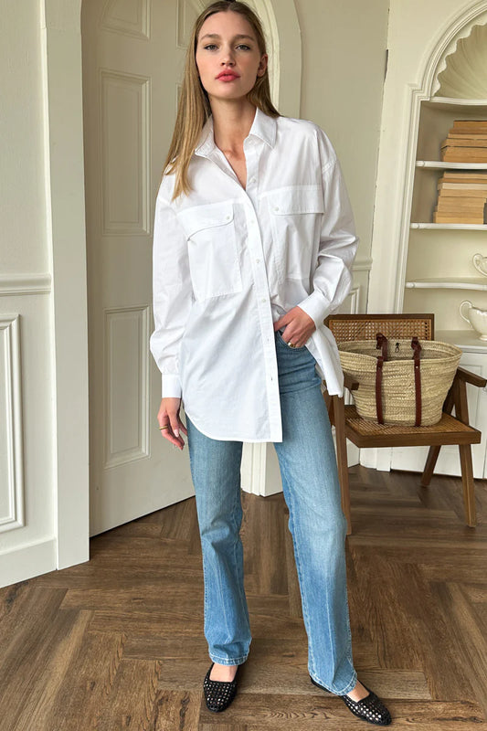 Emerson Fry Oversize Pocket Shirt White