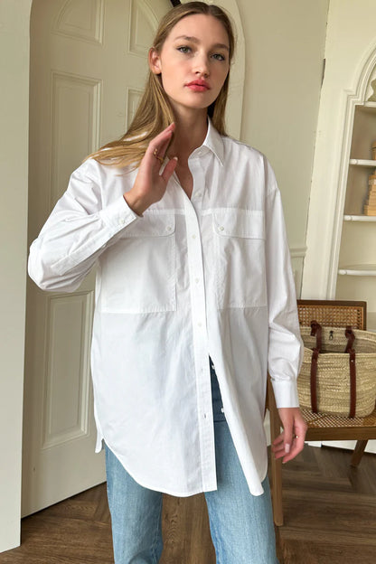 Emerson Fry Oversize Pocket Shirt White
