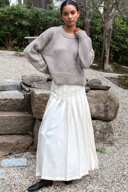 Emerson Fry Atelier Pleated Maxi Skirt Arctic Wolf