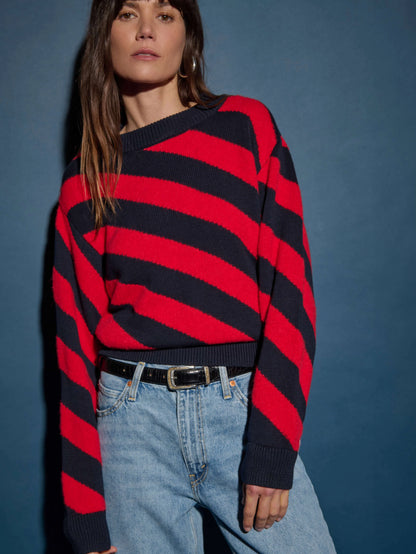 Nation Fabienne Stripe Sweater Red Regatta Stripe