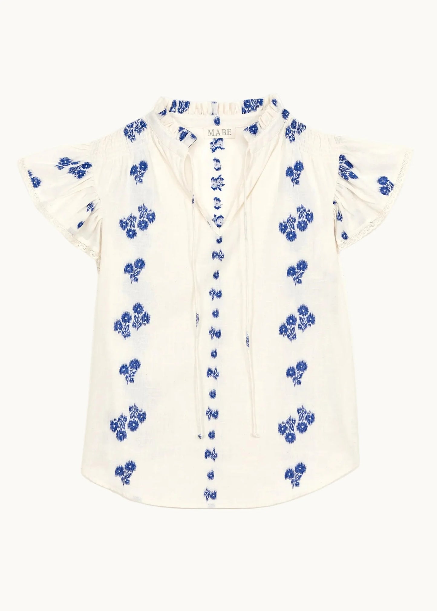 M.A.B.E. Iris Woven Frill Top