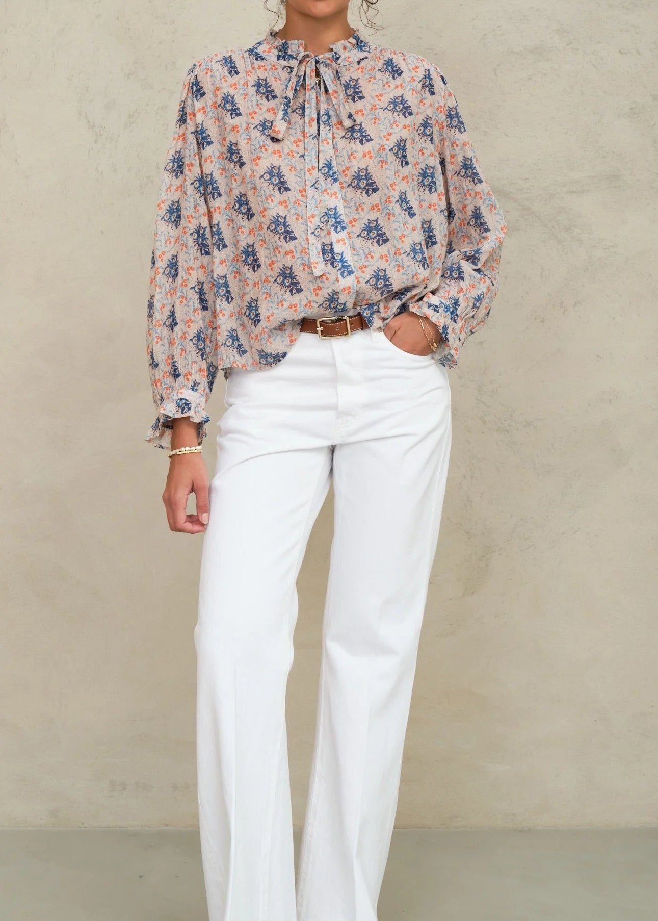 M.A.B.E. Aster Print Blouse