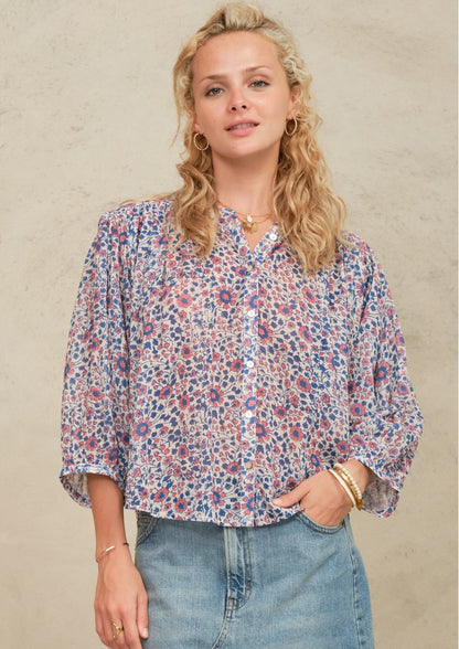 M.A.B.E. Della Print Long Sleeve Top
