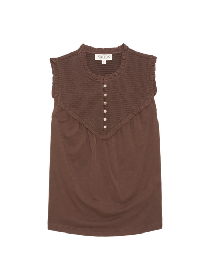 Nation - Nelly Smocked Top Cocoa