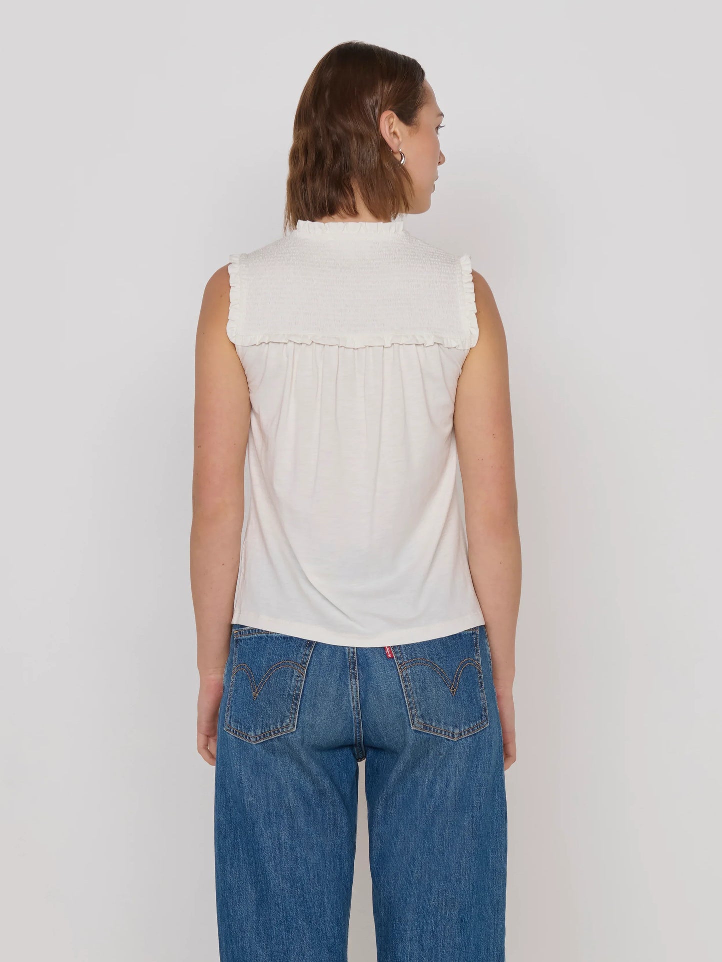 Nation - Nelly Smocked Top (Porcelain)