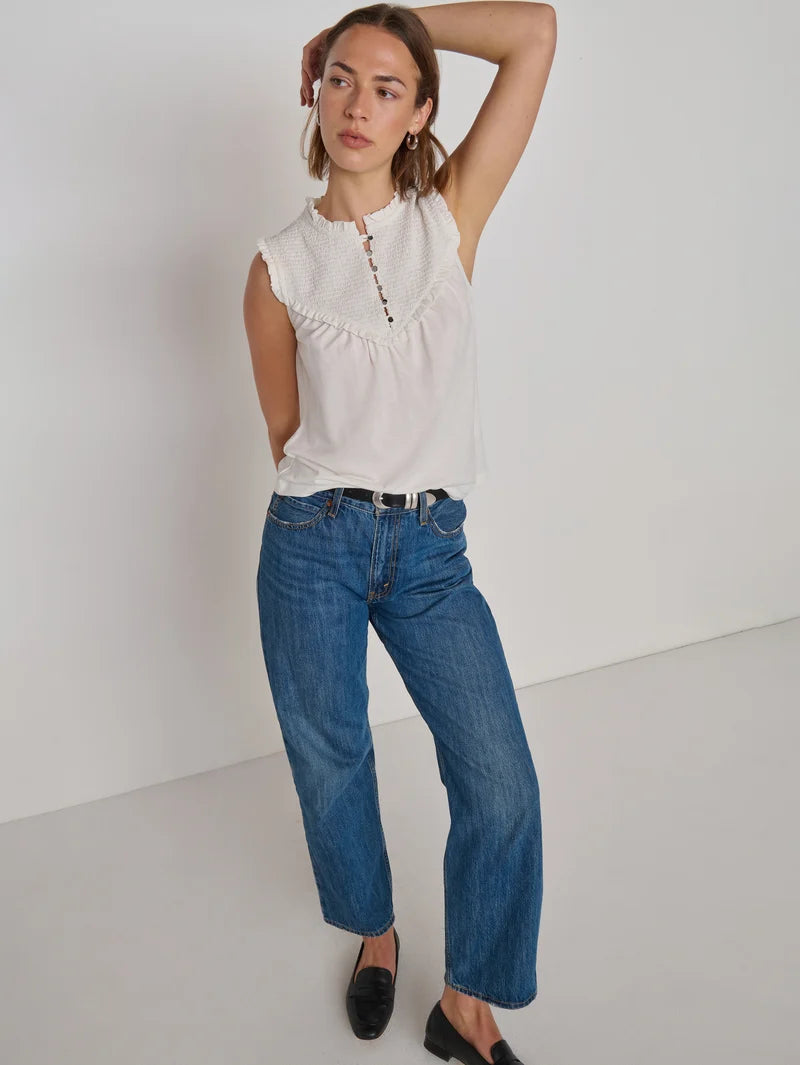 Nation - Nelly Smocked Top (Porcelain)