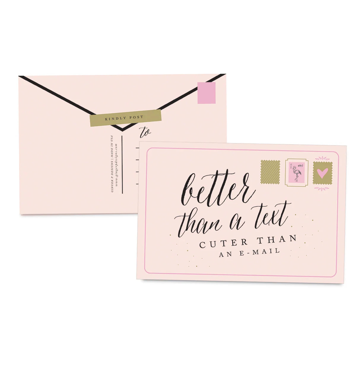 Ginger P. Designs - Better Than a Text Postcards