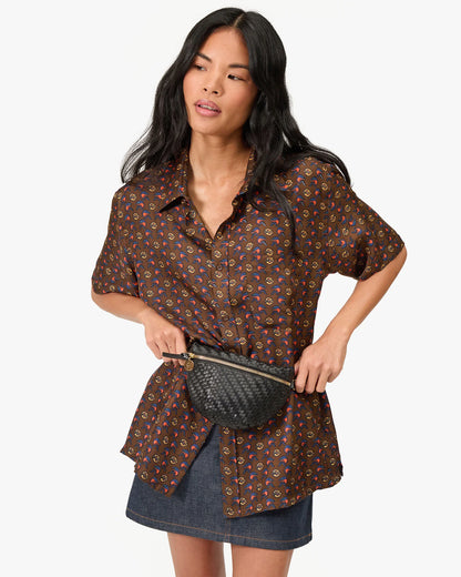 Clare V. - Petite Fanny Woven Zig Zag