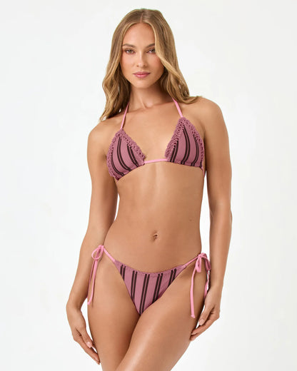 LSpace - Samba Bikini Top: Stripe-Dot