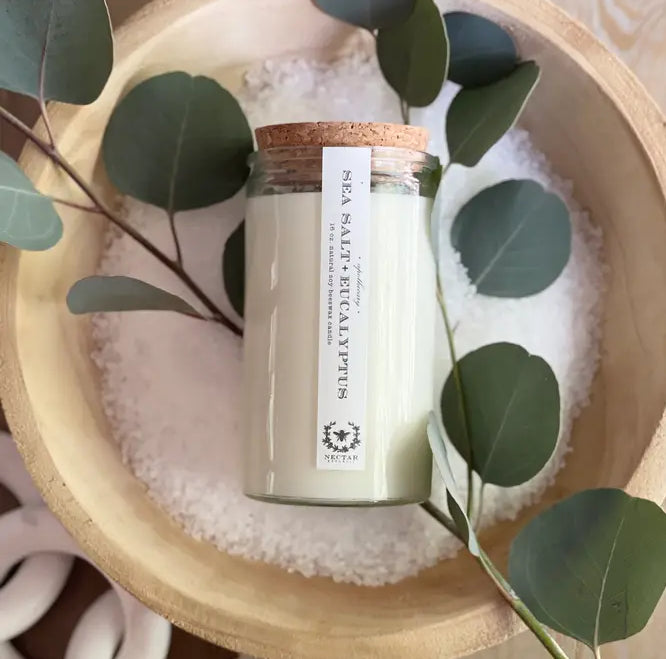 Nectar Republic Sea Salt + Eucalyptus Apothecary Candle